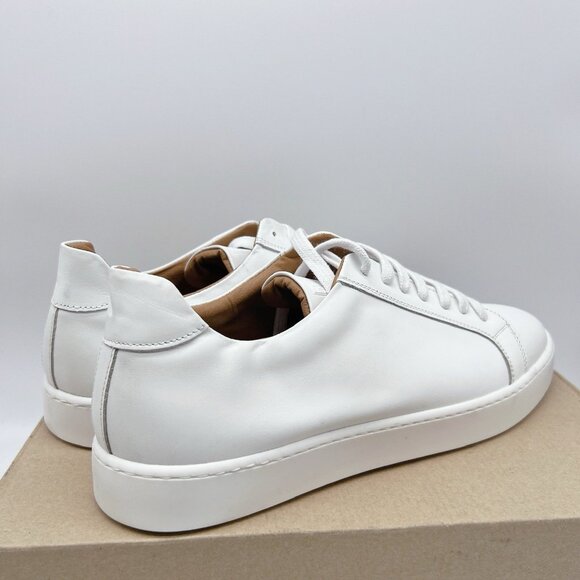 Bruno Magli Magnifico White Leather Low Top Lace Up Sneaker Mens US 12 ITALY - Picture 6 of 11